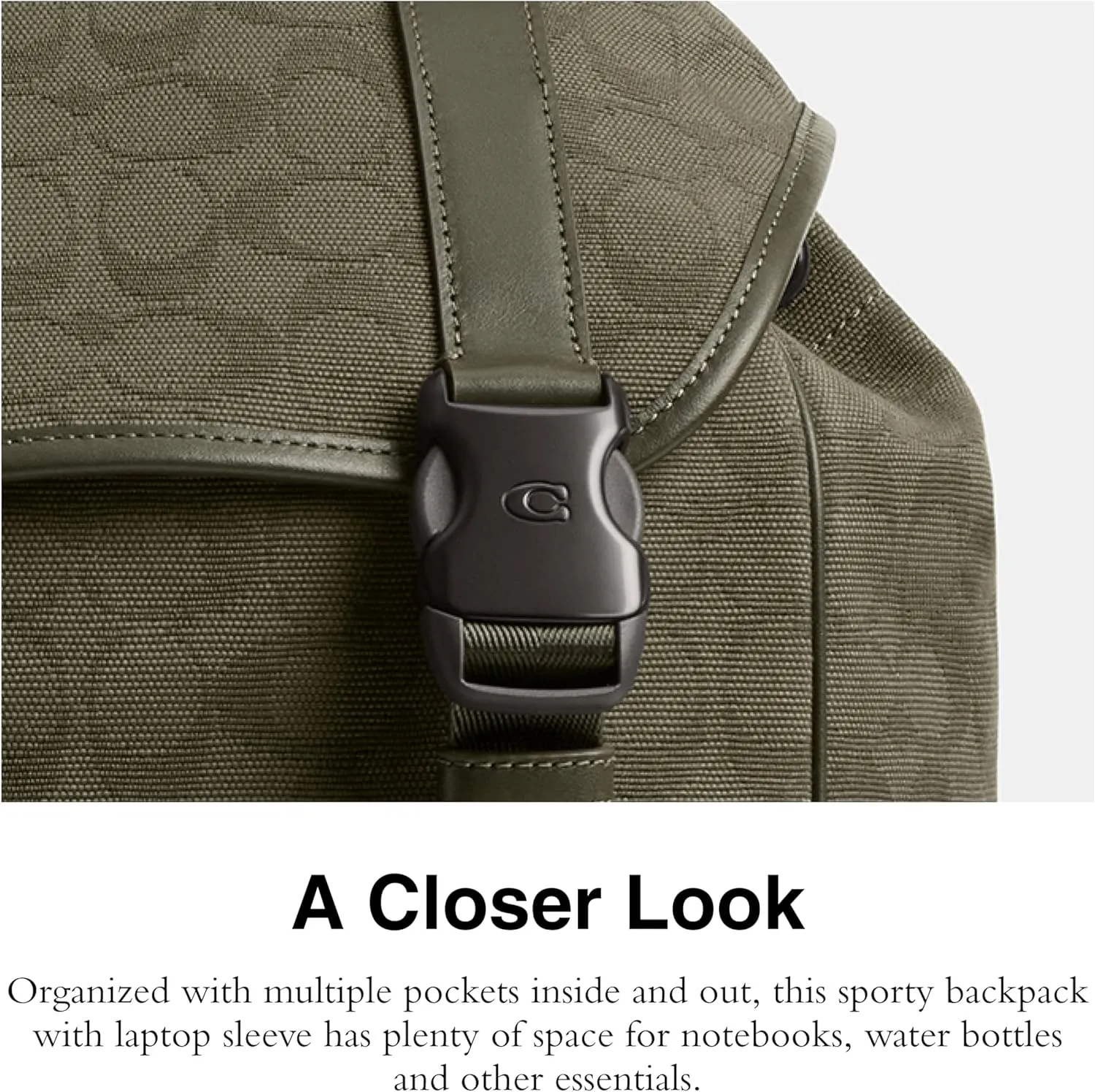 Coach League Flap Backpack, Army Green