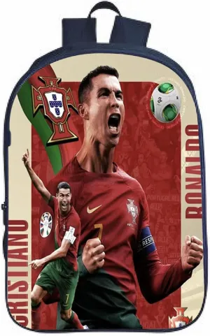 Cristiano Ronaldo Bookbag Waterproof Classic Canvas Laptop Knapsack Lightweight Travel Outdoor Backpack