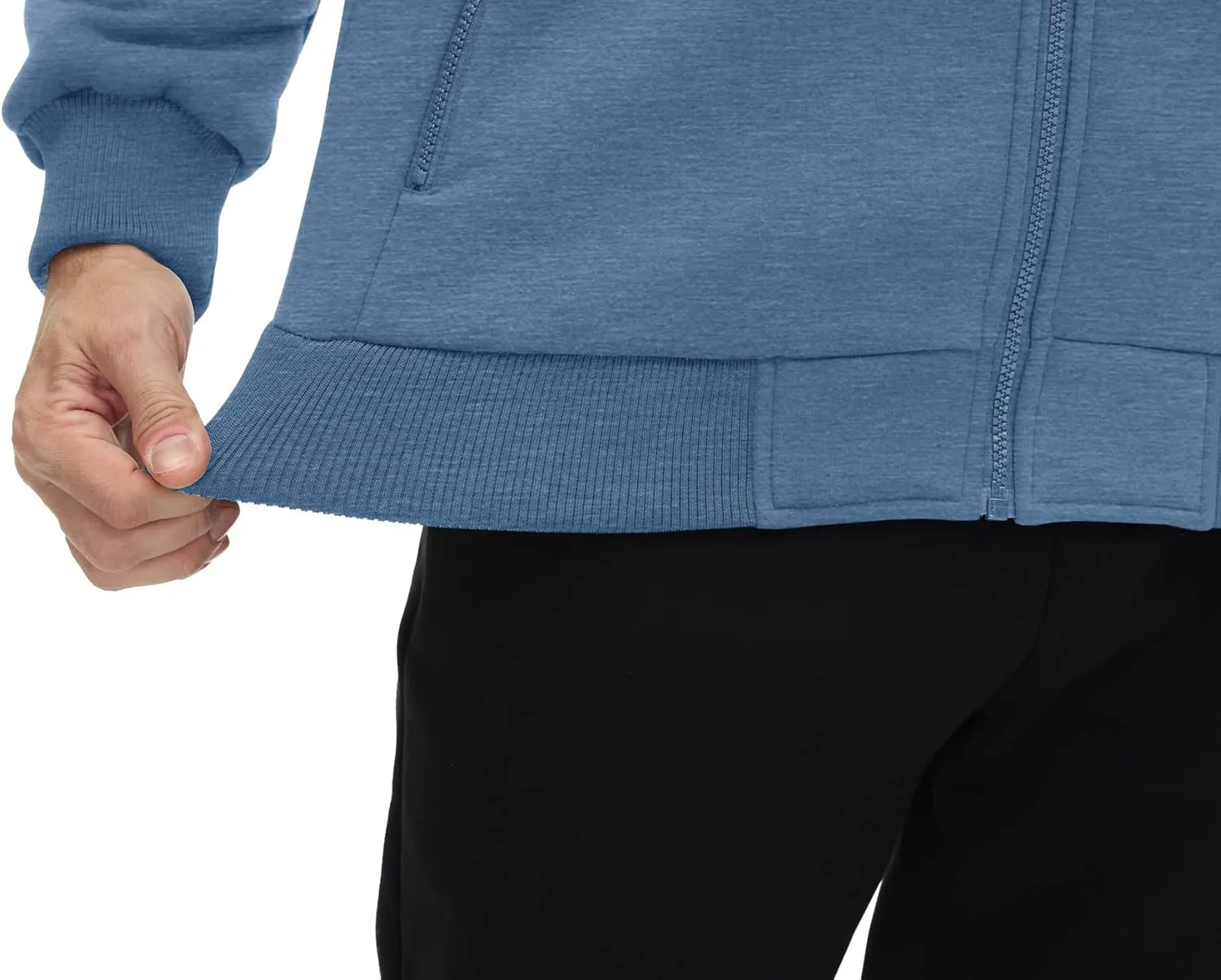 CRYSULLY Men's Sherpa Lined Jacket Fleece Full Zip Winter Hooded Sweatshirt Coats
