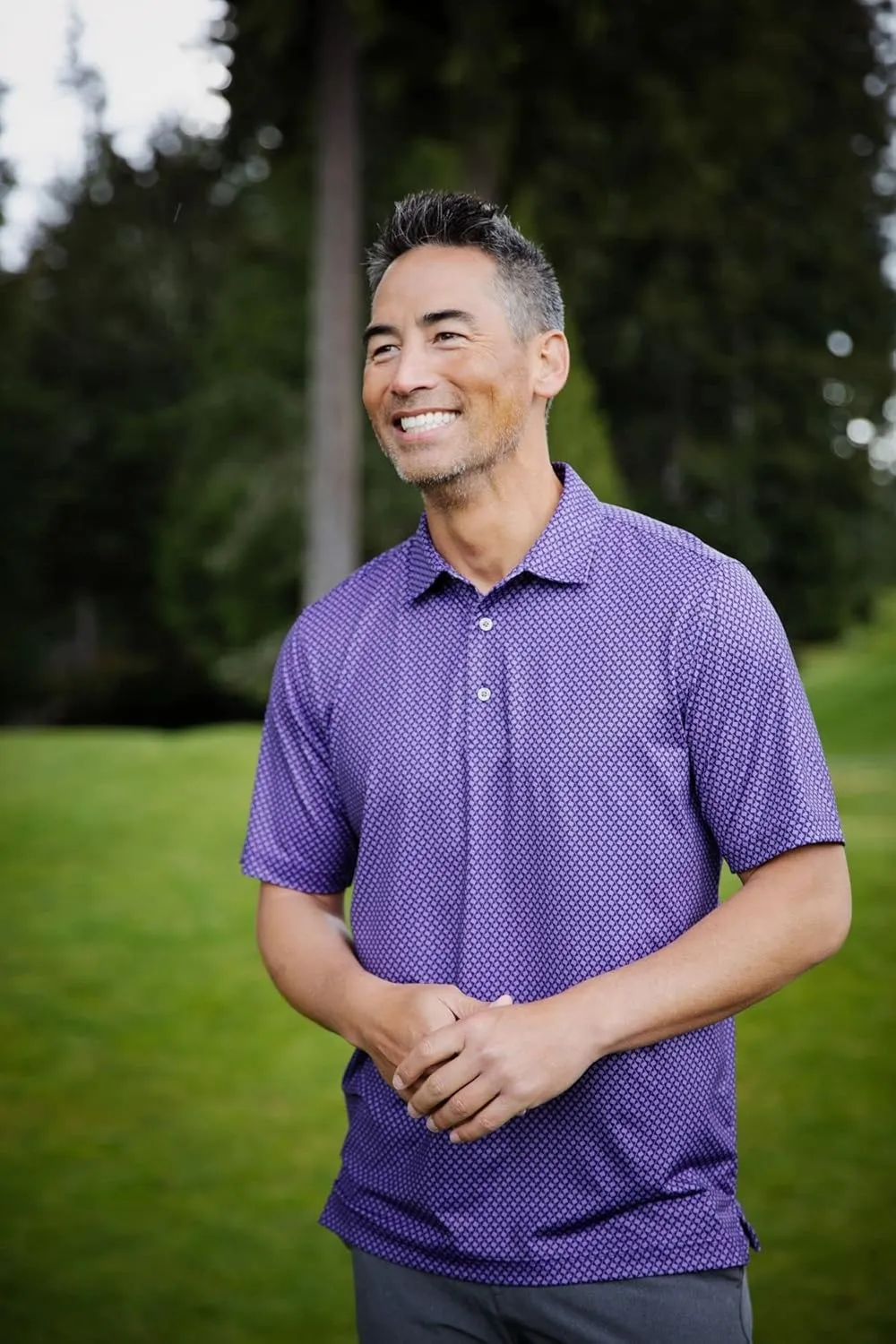 Cutter & Buck Pike Banner Print Stretch Men's Big & Tall Polo