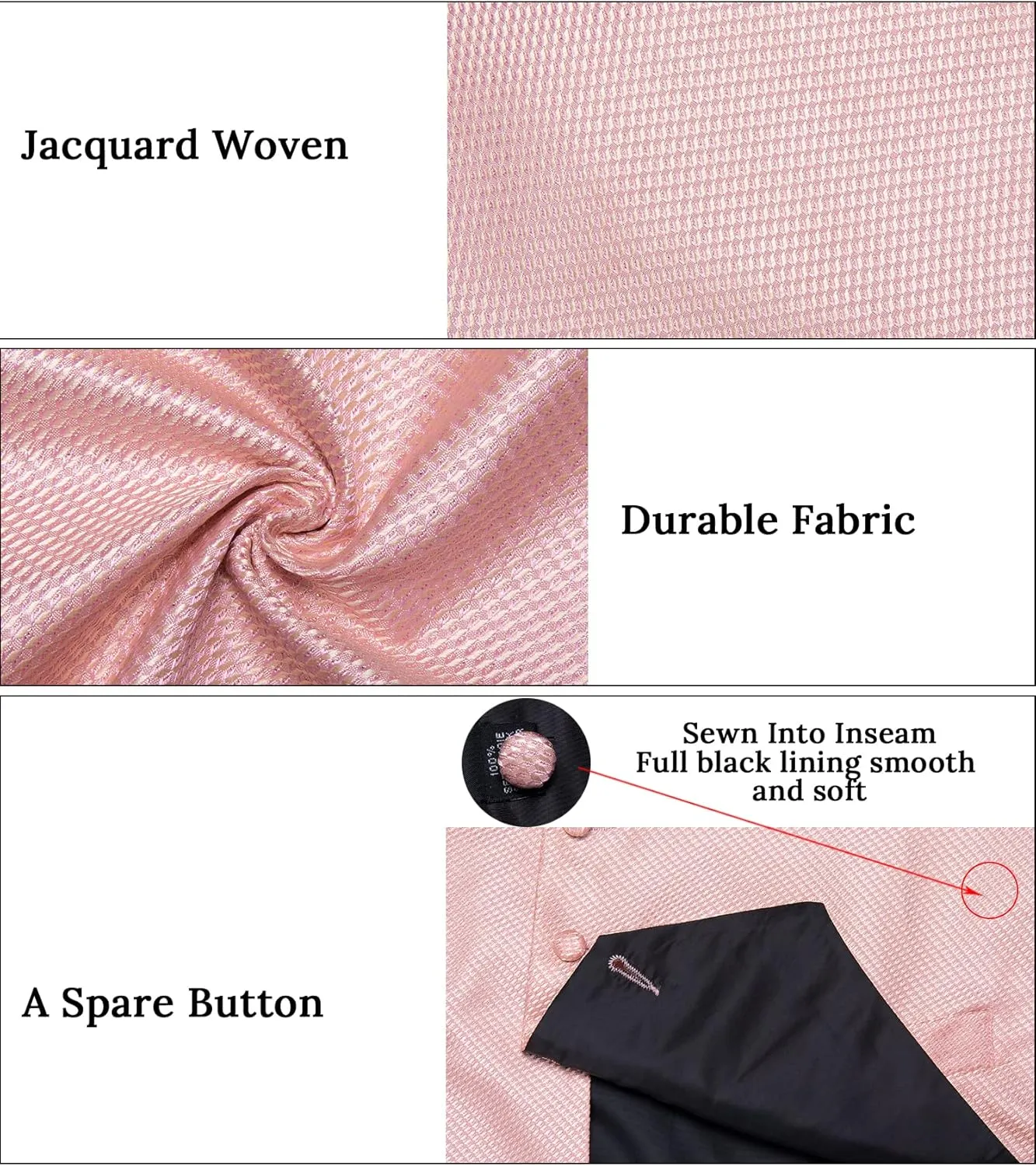 DiBanGu Mens Formal Dress Vest Paisley Jacquard Silk Suit Waistcoat Necktie Bow Tie Set Wedding Party Tuxedo 5PCS