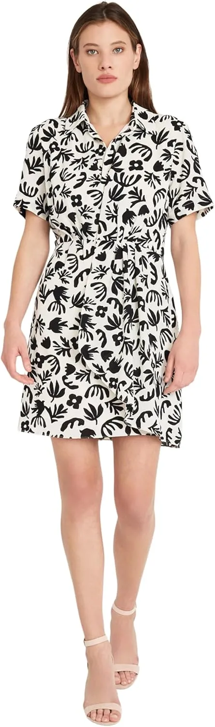 Donna Morgan Women's Mini Dress with Front Skirt Dr