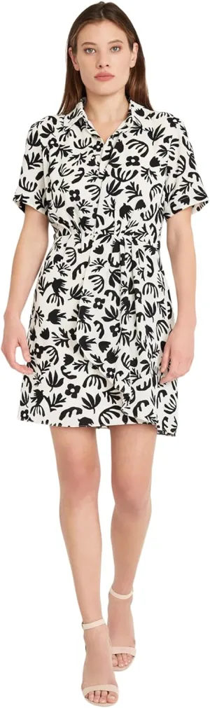 Donna Morgan Women's Mini Dress with Front Skirt Dr