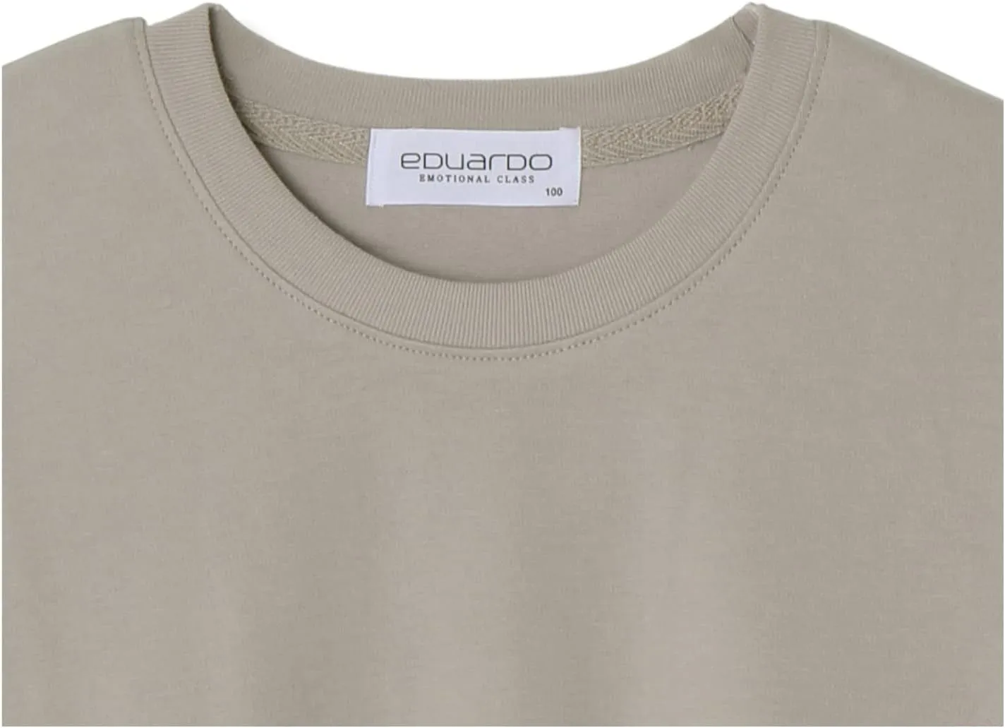 EDUARDO Men's T-Shirt Long-Sleeve Crew Neck Semi Over Relaxed Fit.