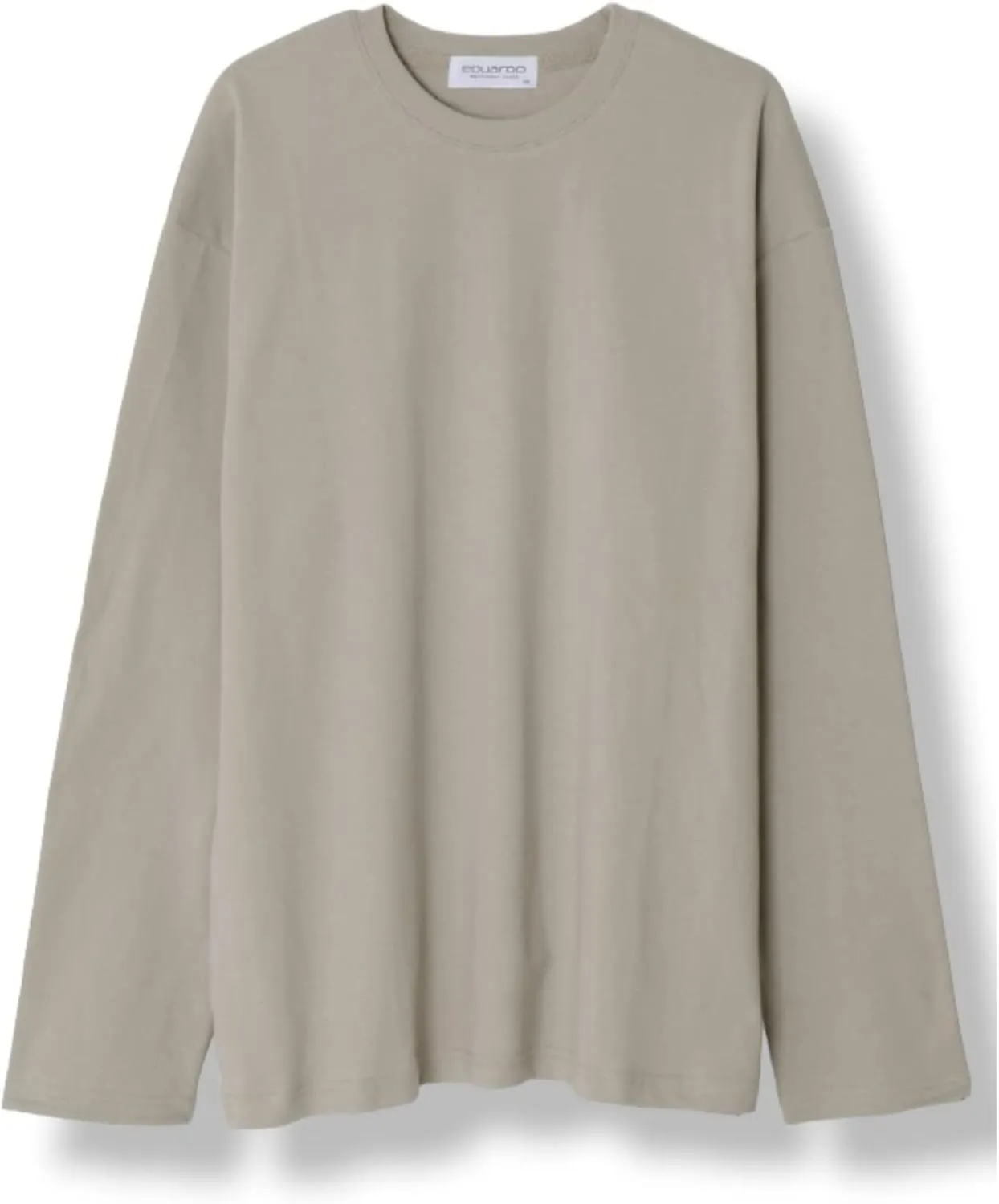 EDUARDO Men's T-Shirt Long-Sleeve Crew Neck Semi Over Relaxed Fit.