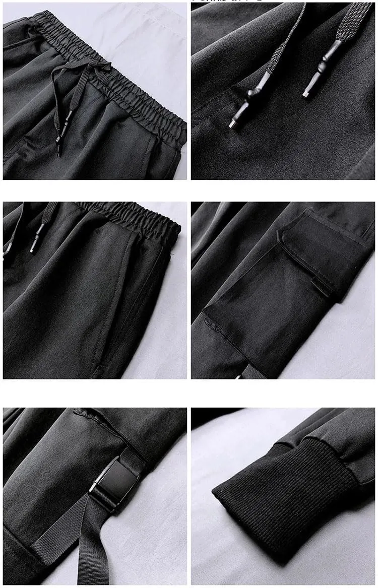 Fashion Cargo Pants Women Man Summer Hip Hop Streetwear Pockets Harem Trousers Joggers Pants