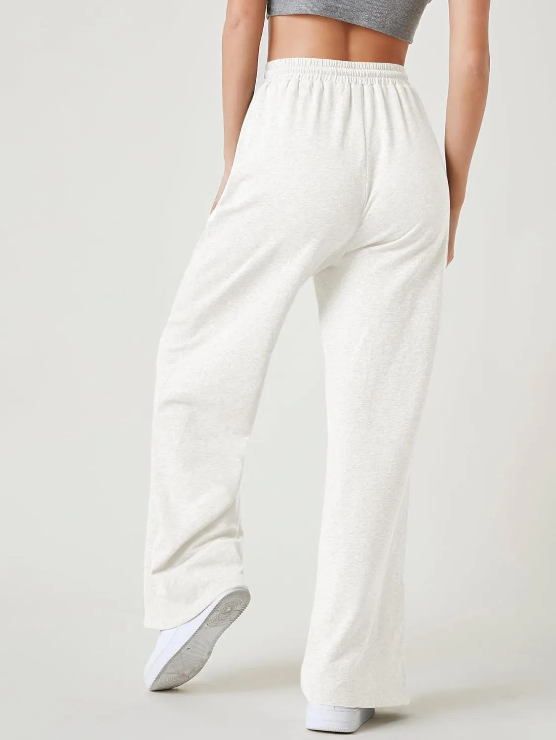 Floerns Womens Fall Drawstring High Waist Wide Leg Pants Sweatpants