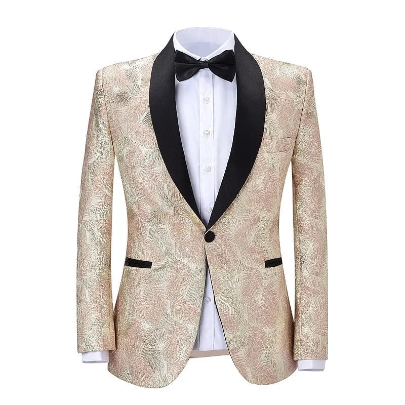 Formal Shawl Lapel Tuxedos Patterned 2 Pieces Mens Suit  (Blazer Pants)