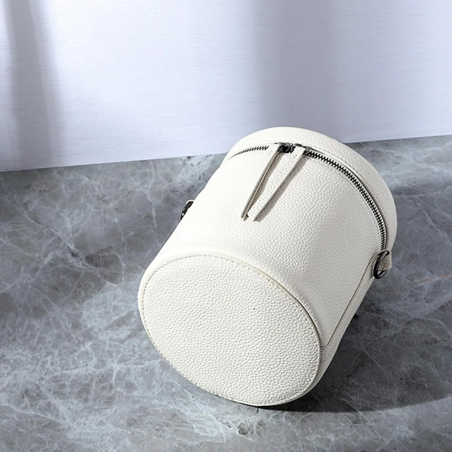Genuine Leather Bucket Bag for Women Handbag Tote Bag Crossbody Bag Shoulder Bag with Adjustable Strap (C)