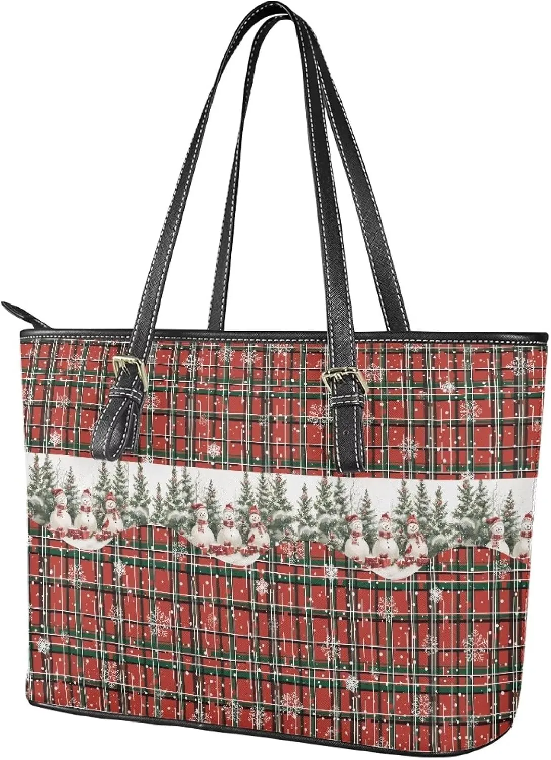 GIFTPUZZ Women Tote Bag Leather Tote Bag for Women Work Tote Handbag with Zipper Shoulder Bag with Adjustable Handle