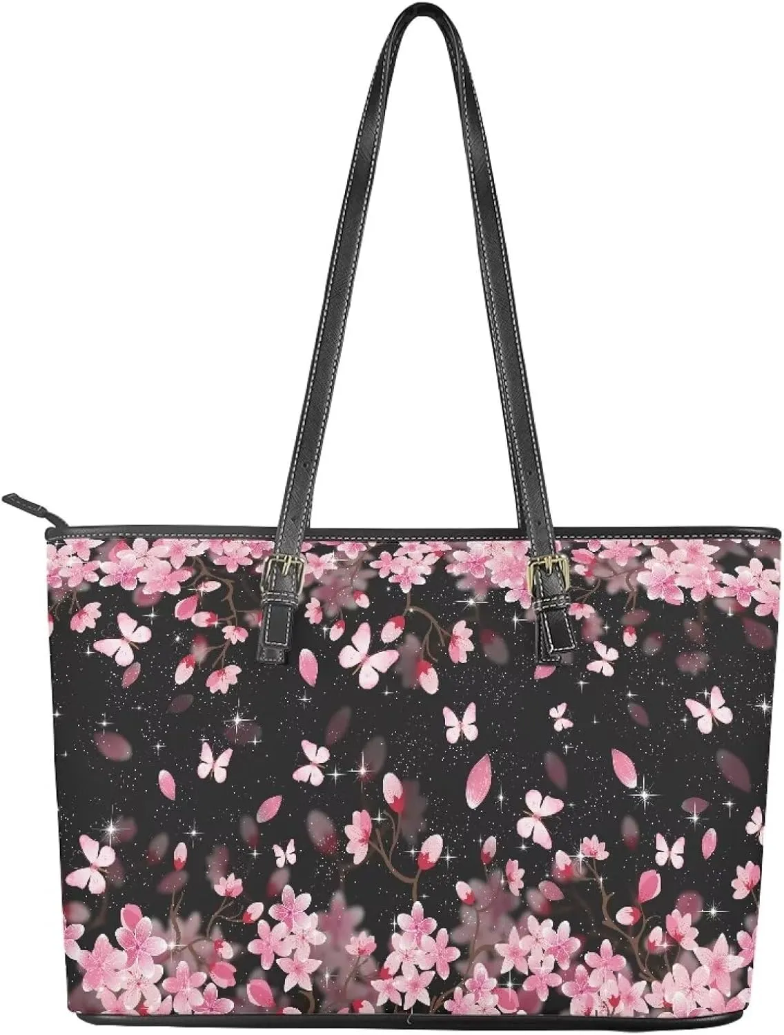 GIFTPUZZ Women Tote Bag Leather Tote Bag for Women Work Tote Handbag with Zipper Shoulder Bag with Adjustable Handle