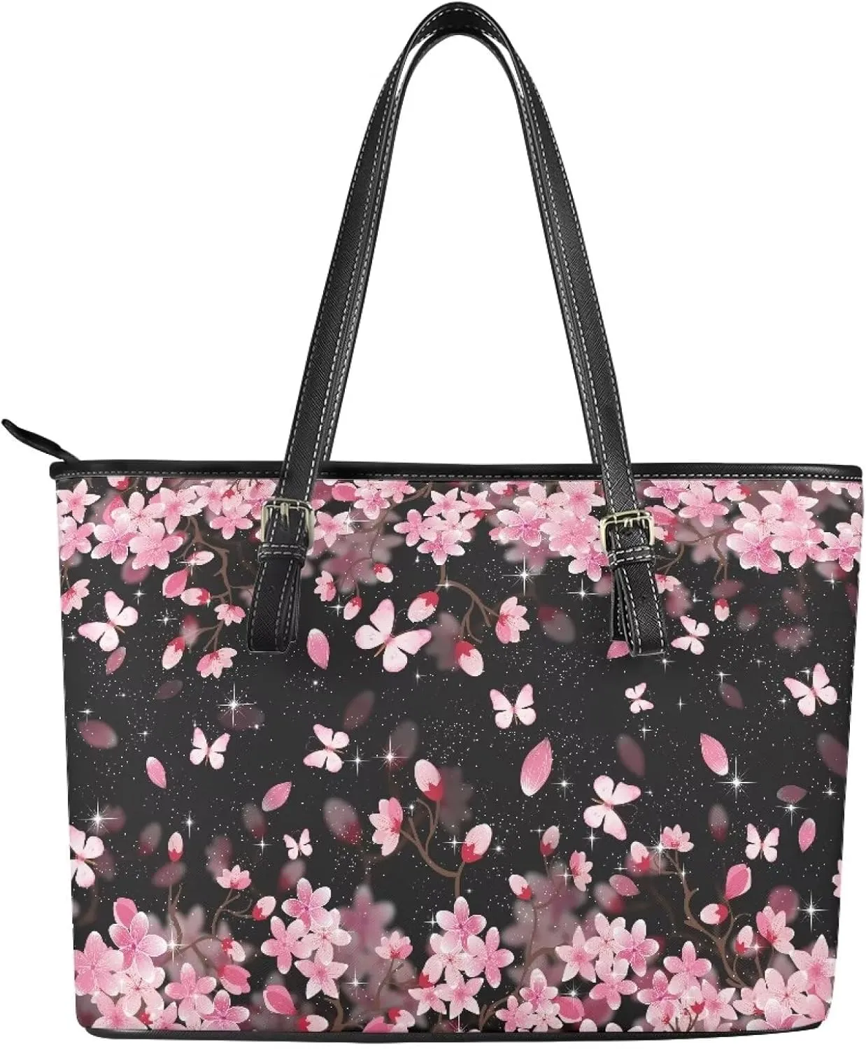 GIFTPUZZ Women Tote Bag Leather Tote Bag for Women Work Tote Handbag with Zipper Shoulder Bag with Adjustable Handle