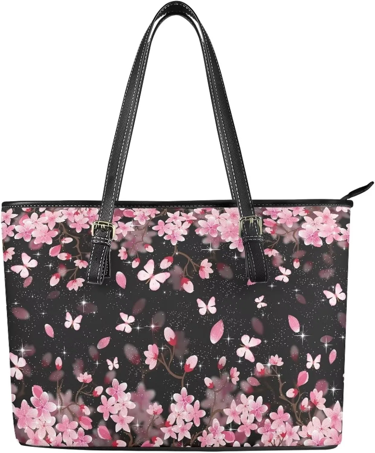 GIFTPUZZ Women Tote Bag Leather Tote Bag for Women Work Tote Handbag with Zipper Shoulder Bag with Adjustable Handle