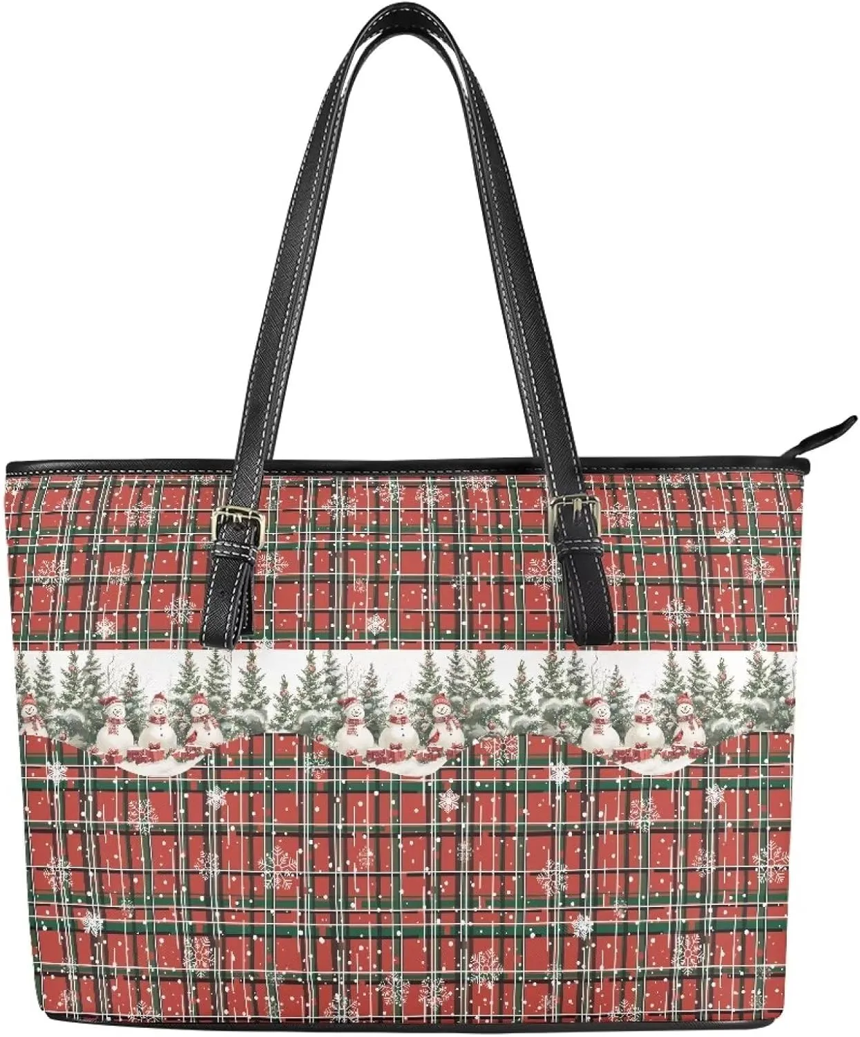 GIFTPUZZ Women Tote Bag Leather Tote Bag for Women Work Tote Handbag with Zipper Shoulder Bag with Adjustable Handle