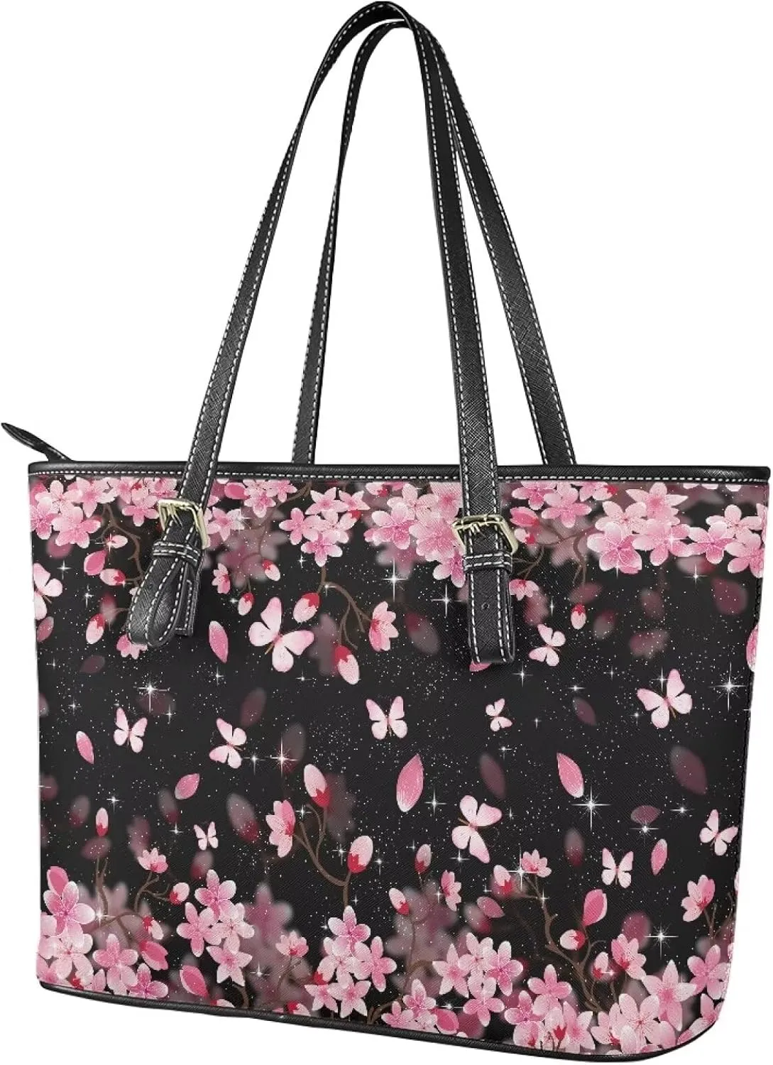 GIFTPUZZ Women Tote Bag Leather Tote Bag for Women Work Tote Handbag with Zipper Shoulder Bag with Adjustable Handle