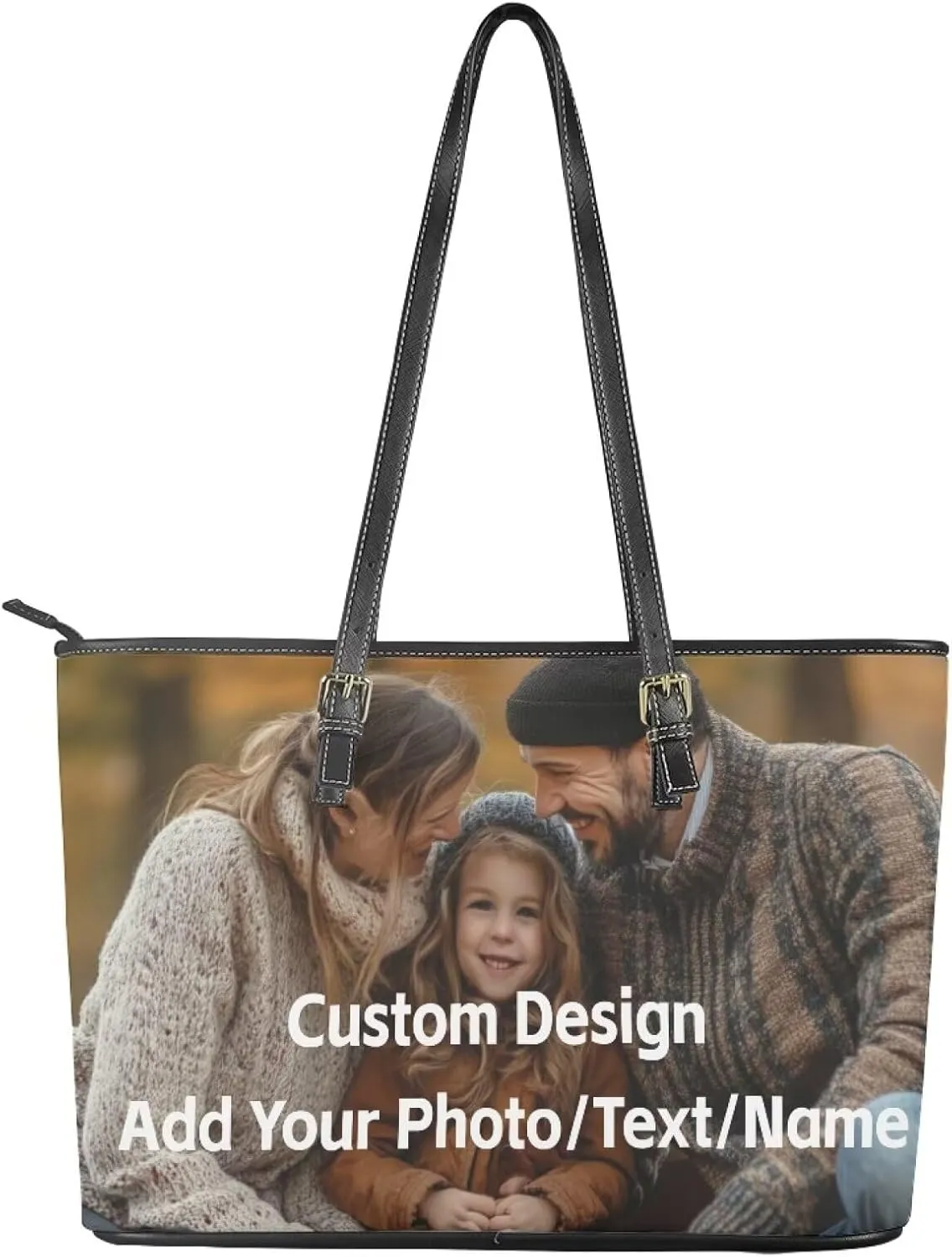 GIFTPUZZ Women Tote Bag Leather Tote Bag for Women Work Tote Handbag with Zipper Shoulder Bag with Adjustable Handle