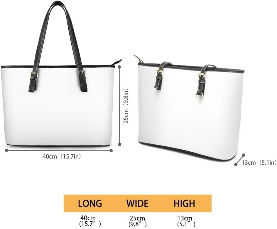 GIFTPUZZ Women Tote Bag Leather Tote Bag for Women Work Tote Handbag with Zipper Shoulder Bag with Adjustable Handle