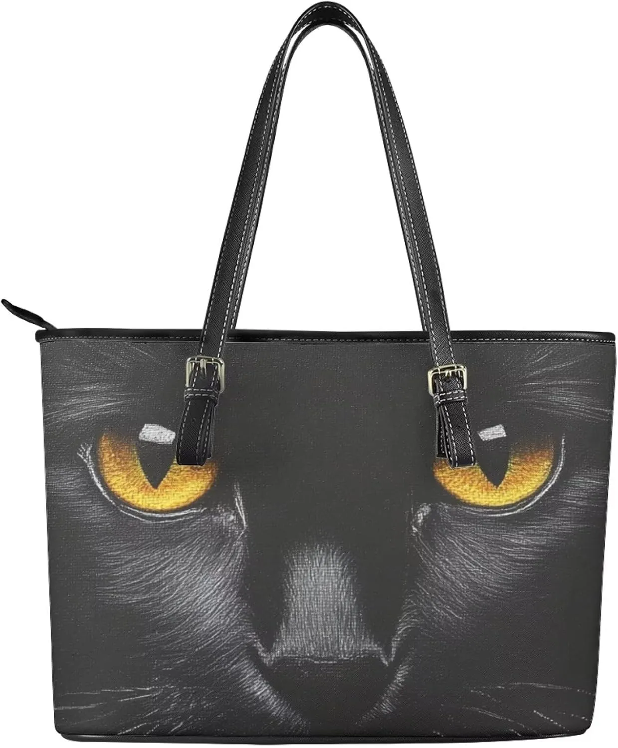 GIFTPUZZ Women's Satchel Handbags with Zipper Women Ladies Tote Bag PU Leather Big Purses Shoulder Bag for Work