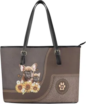 GIFTPUZZ Women's Tote Bag Leather Shoulder Bag Large Purse with Adjustable Strap and Zipper Closure Waterproof