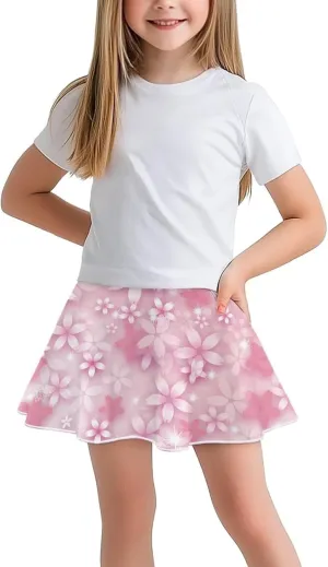 Girls' Skirts & Skorts with Pockets Built in Shorts High Waisted Skirt Size 5-14