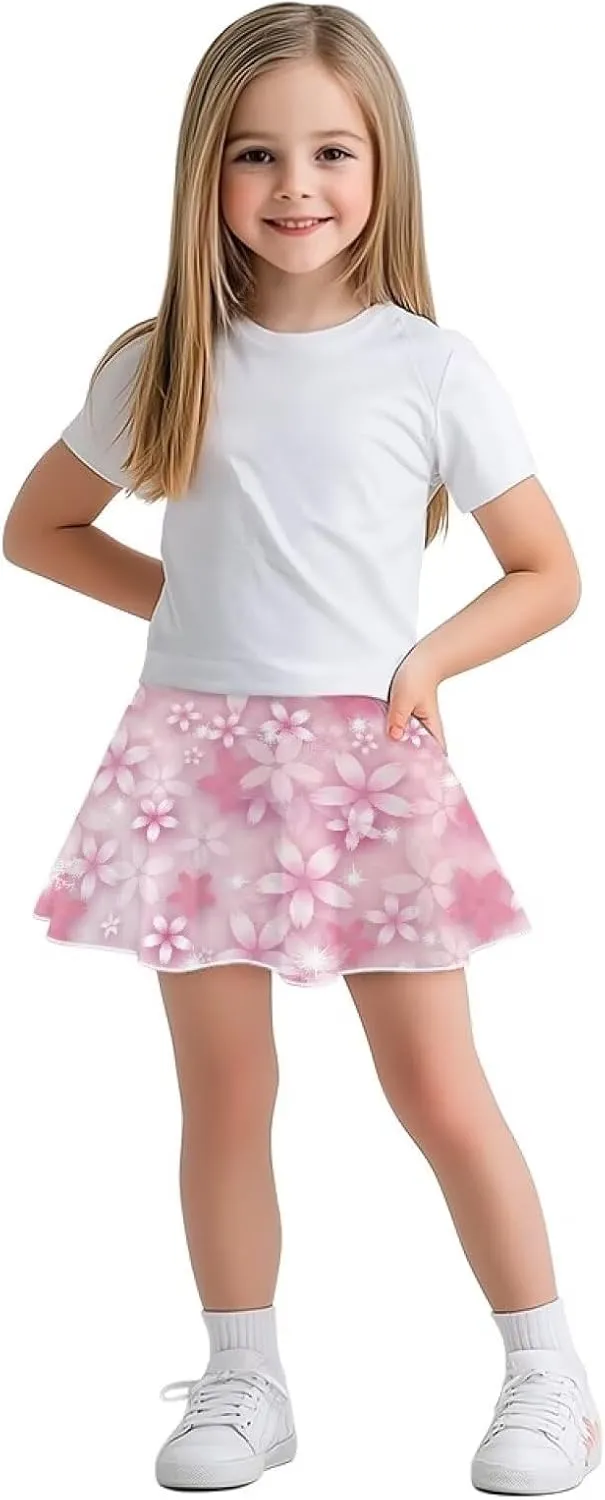 Girls' Skirts & Skorts with Pockets Built in Shorts High Waisted Skirt Size 5-14