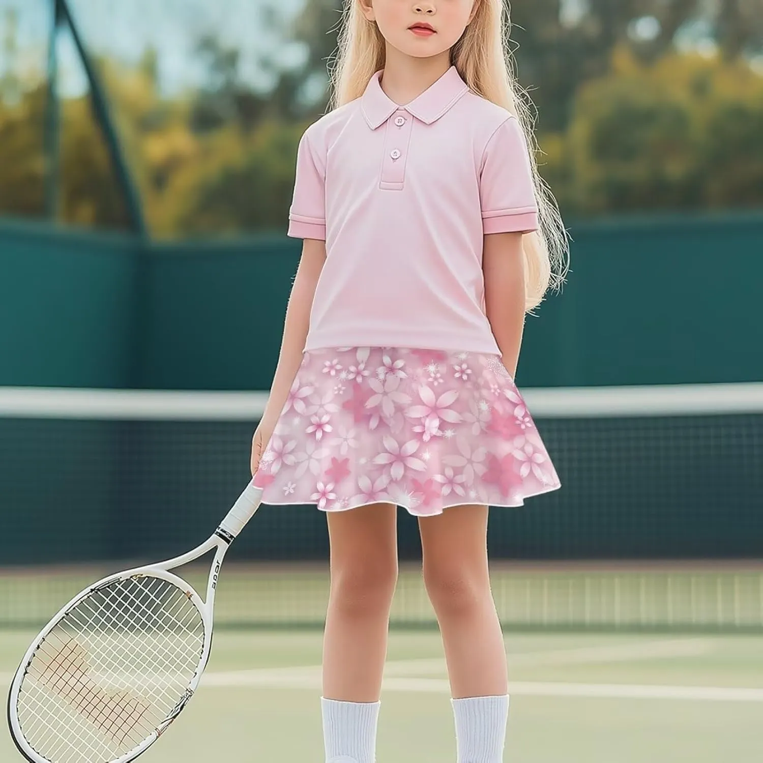Girls' Skirts & Skorts with Pockets Built in Shorts High Waisted Skirt Size 5-14