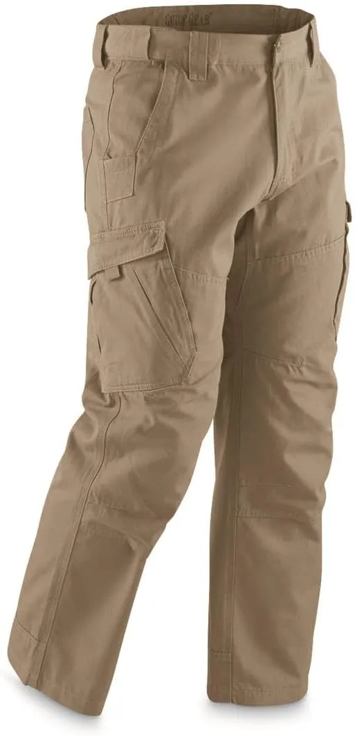 Guide Gear Canvas Cargo Pants for Men Relaxed Fit, Mens Work Pants for Construction, Utility, and Safety