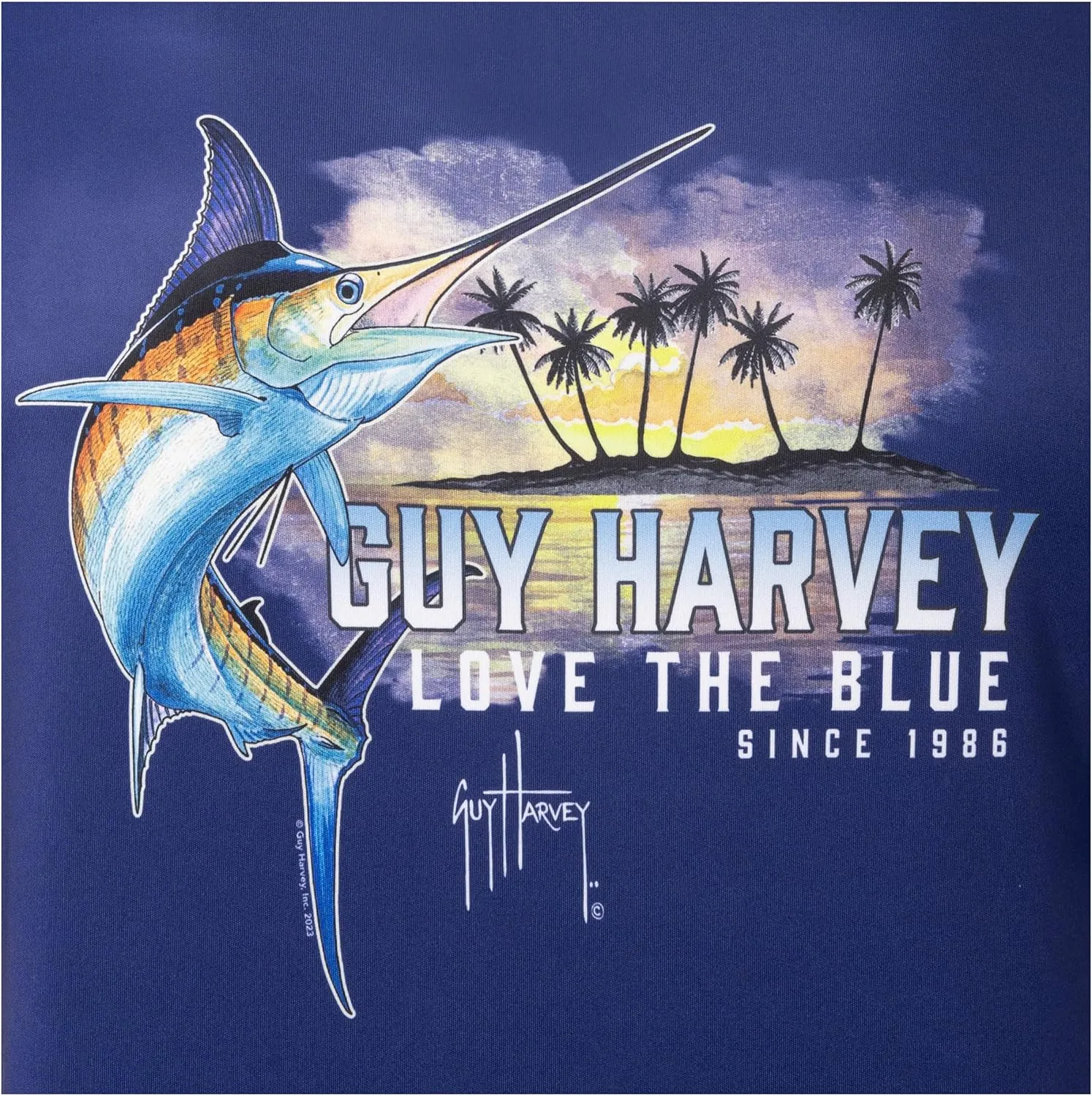 Guy Harvey Men's Short Sleeve Performance T-Shirt with UPF 30  Sun Protection