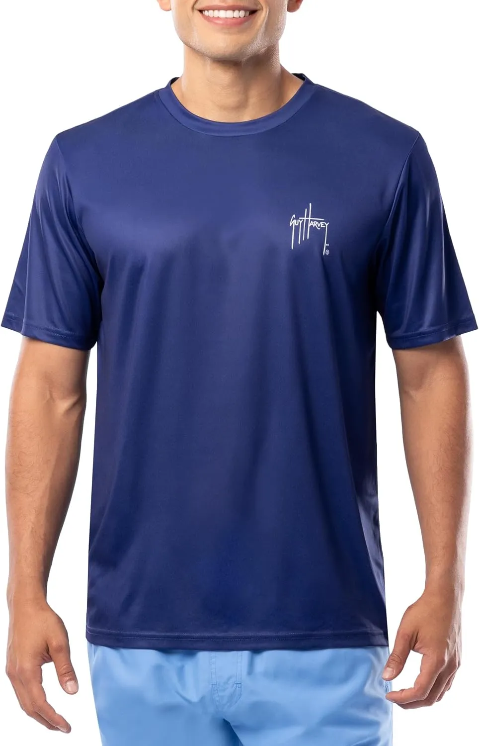 Guy Harvey Men's Short Sleeve Performance T-Shirt with UPF 30  Sun Protection