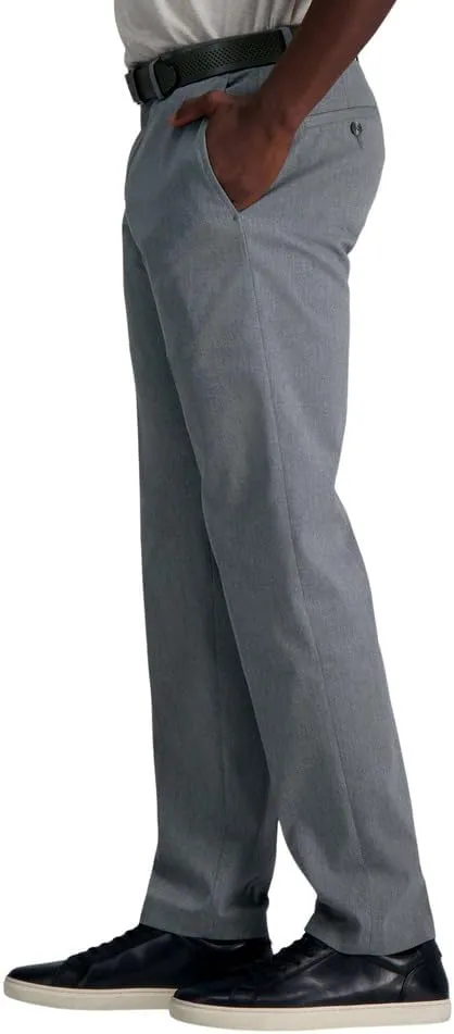 Haggar Men's Wrinkle Free Straight Fit Flat Front Khaki Pant