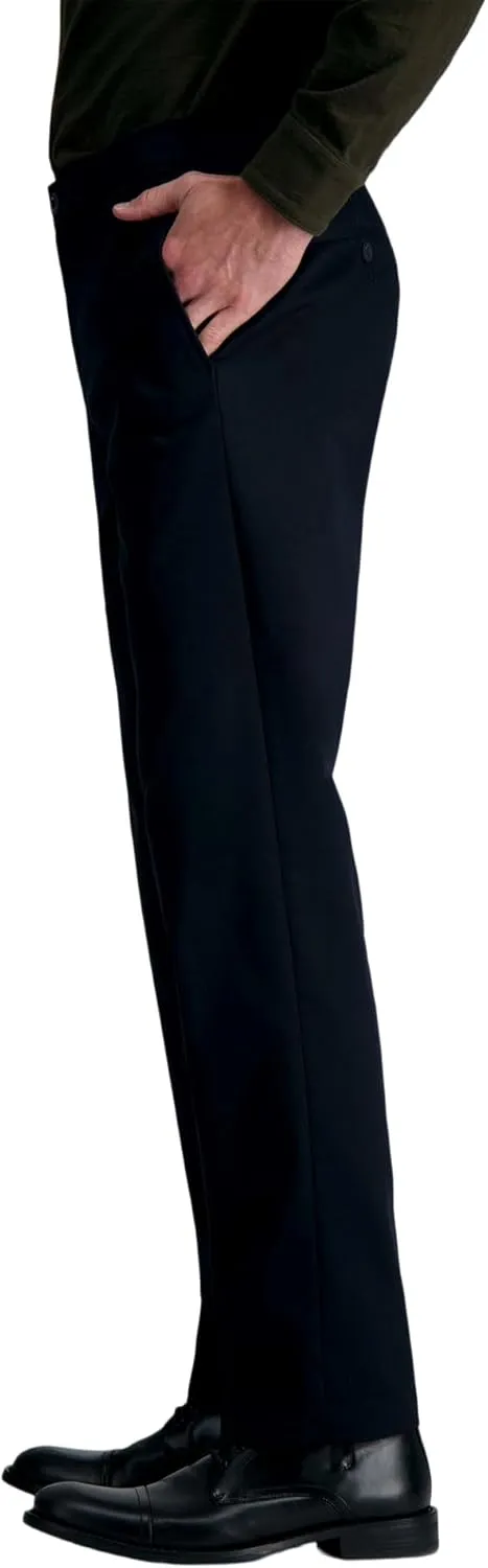 Haggar Men's Wrinkle Free Straight Fit Flat Front Khaki Pant