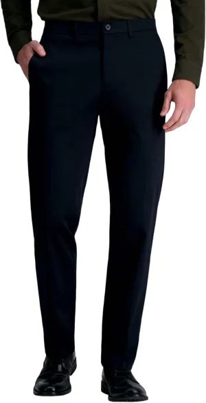 Haggar Men's Wrinkle Free Straight Fit Flat Front Khaki Pant