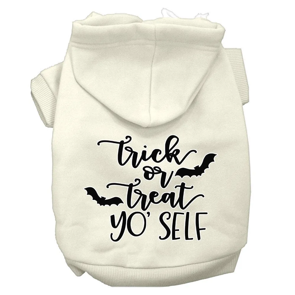 Halloween Pet, Dog & Cat Hoodie Screen Printed, "Trick Or Treat Yo' Self"
