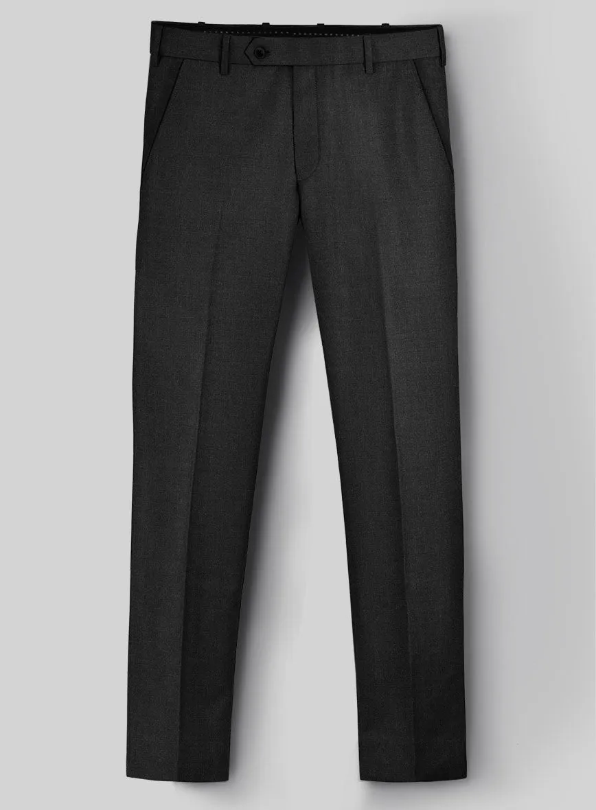 Hardy Minnis Charcoal Sharkskin Wool Suit
