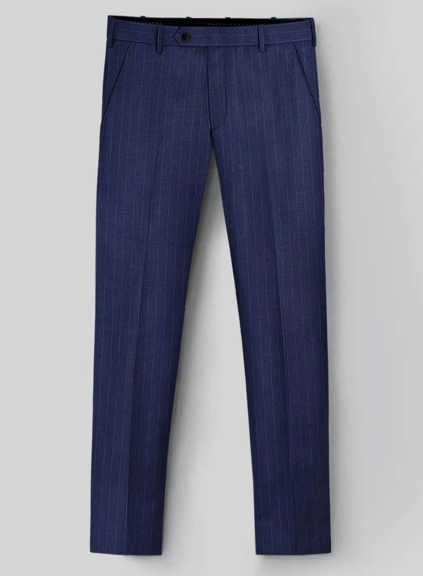 Hardy Minnis Royal Blue Pinstripe Wool Suit