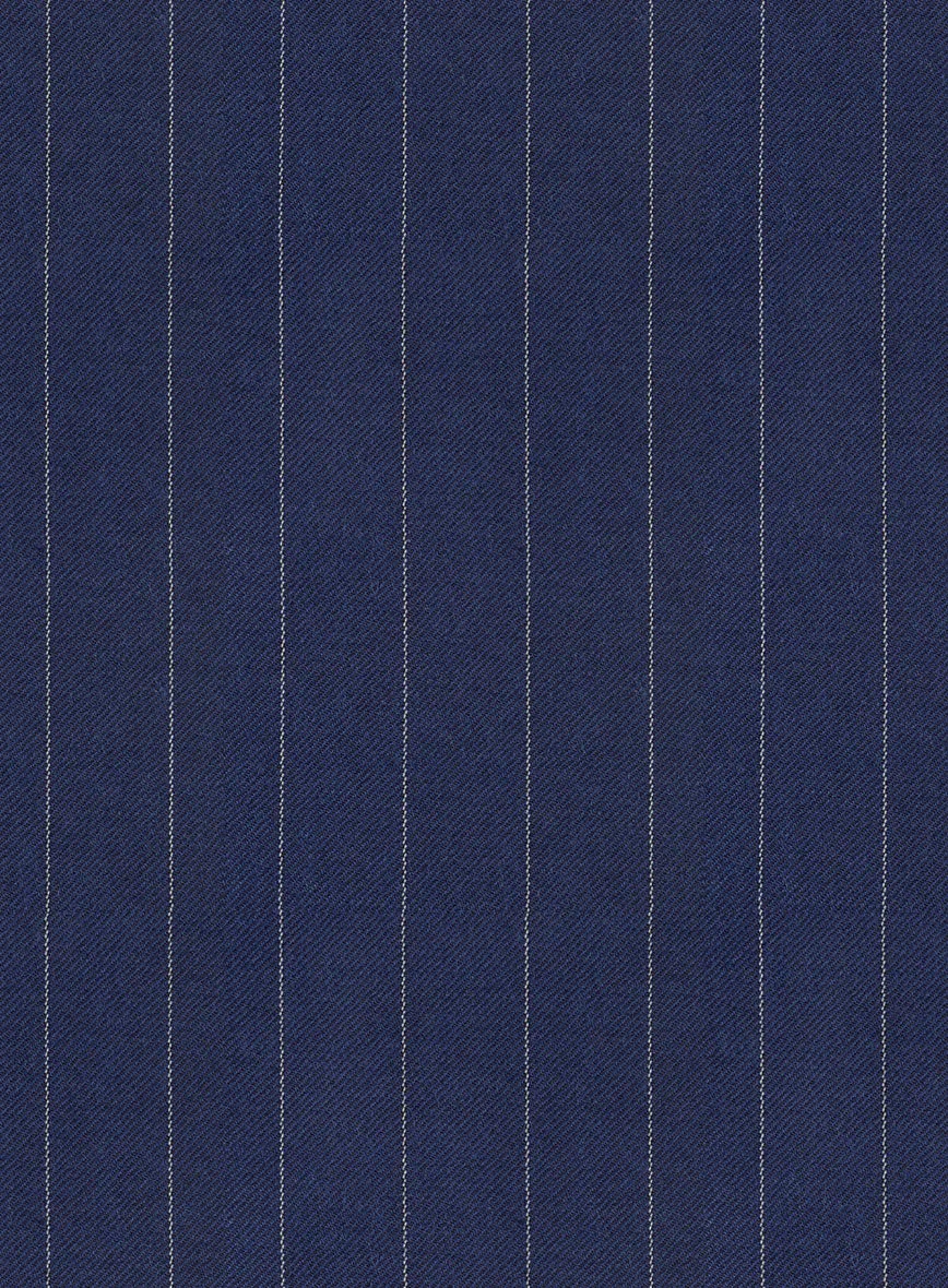 Hardy Minnis Royal Blue Pinstripe Wool Suit