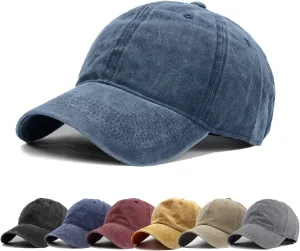 HH HOFNEN Men Women Washed Distressed Twill Cotton Baseball Cap Vintage Adjustable Dad Hat