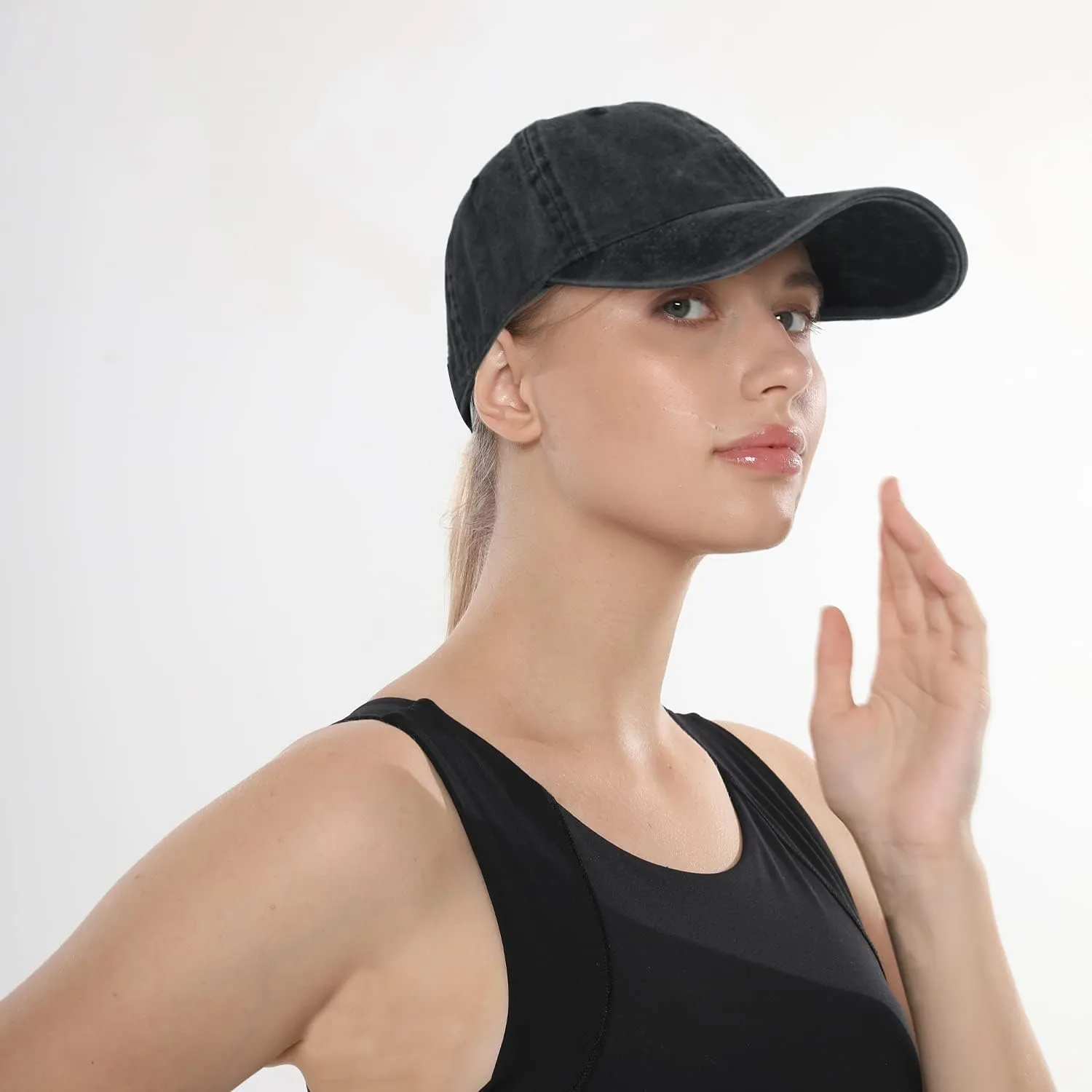 HH HOFNEN Men Women Washed Distressed Twill Cotton Baseball Cap Vintage Adjustable Dad Hat