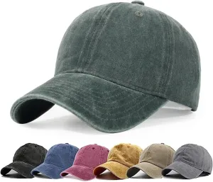 HH HOFNEN Men Women Washed Distressed Twill Cotton Baseball Cap Vintage Adjustable Dad Hat
