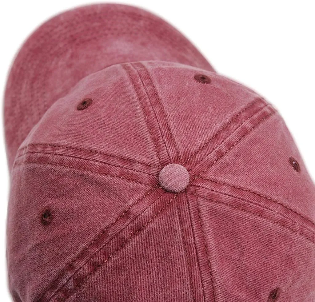 HH HOFNEN Men Women Washed Distressed Twill Cotton Baseball Cap Vintage Adjustable Dad Hat