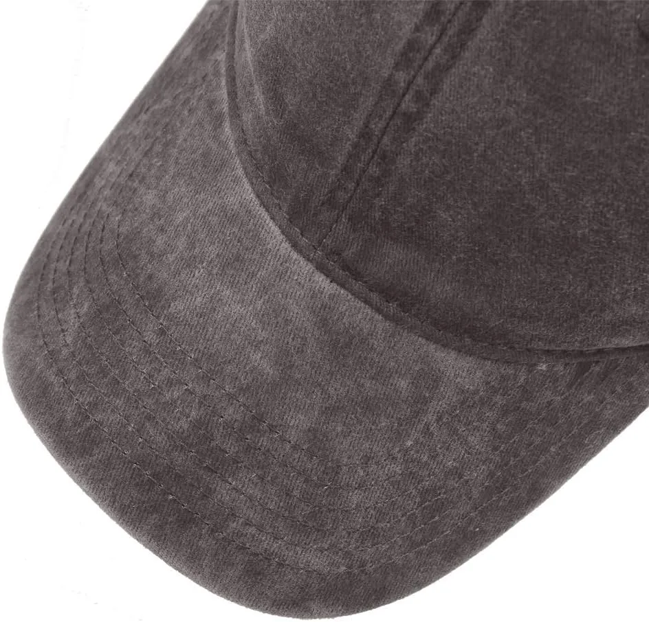 HH HOFNEN Men Women Washed Distressed Twill Cotton Baseball Cap Vintage Adjustable Dad Hat