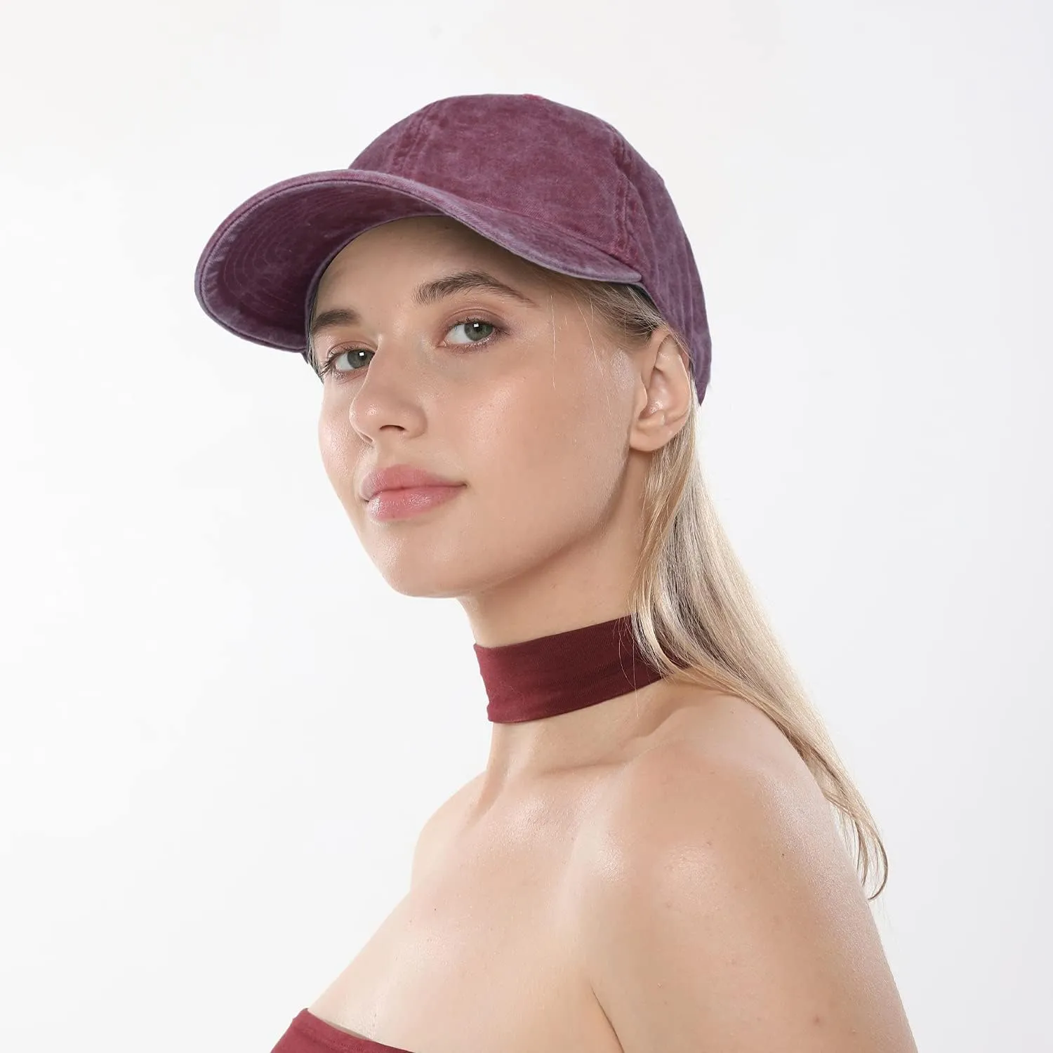 HH HOFNEN Men Women Washed Distressed Twill Cotton Baseball Cap Vintage Adjustable Dad Hat