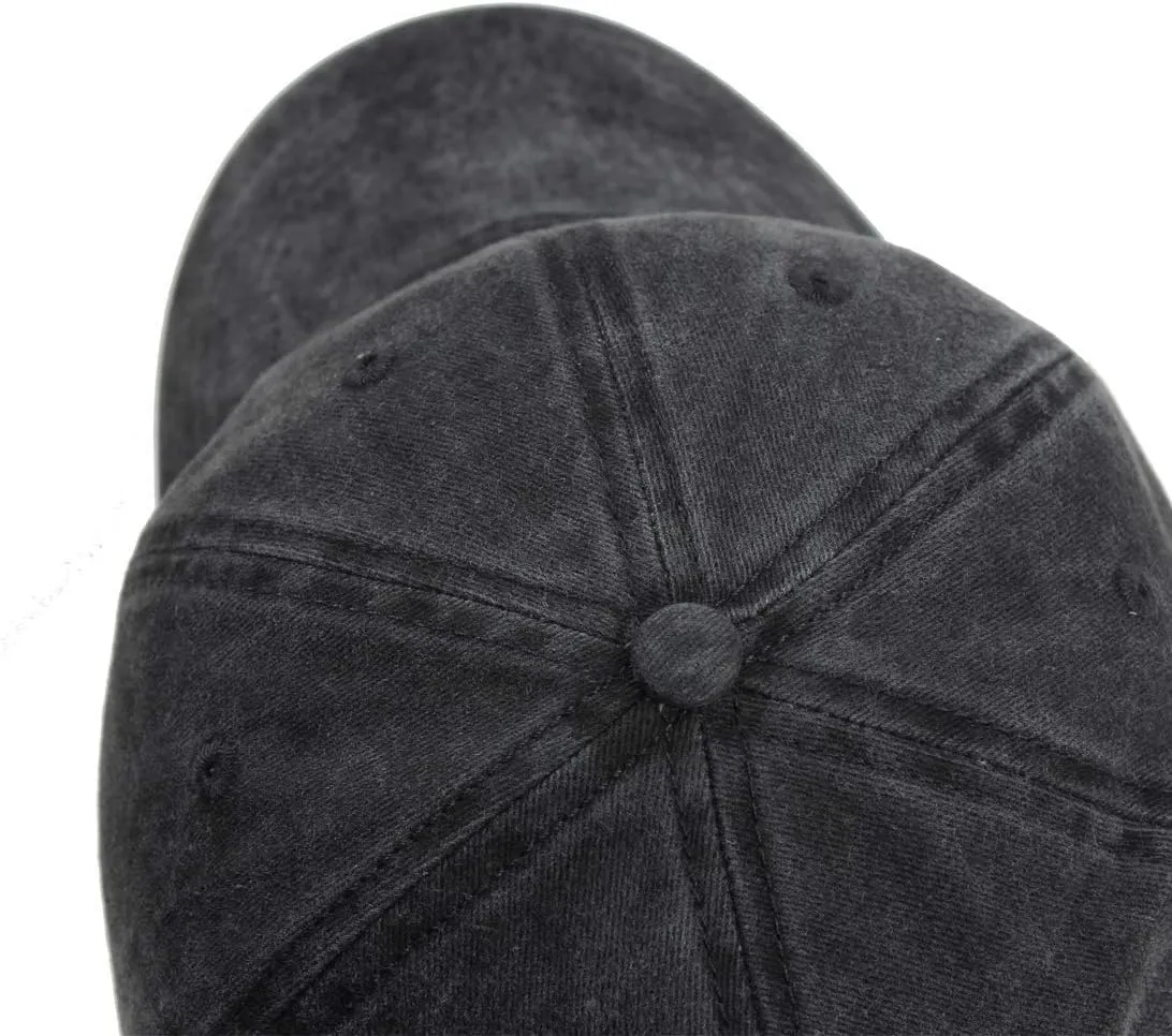 HH HOFNEN Men Women Washed Distressed Twill Cotton Baseball Cap Vintage Adjustable Dad Hat