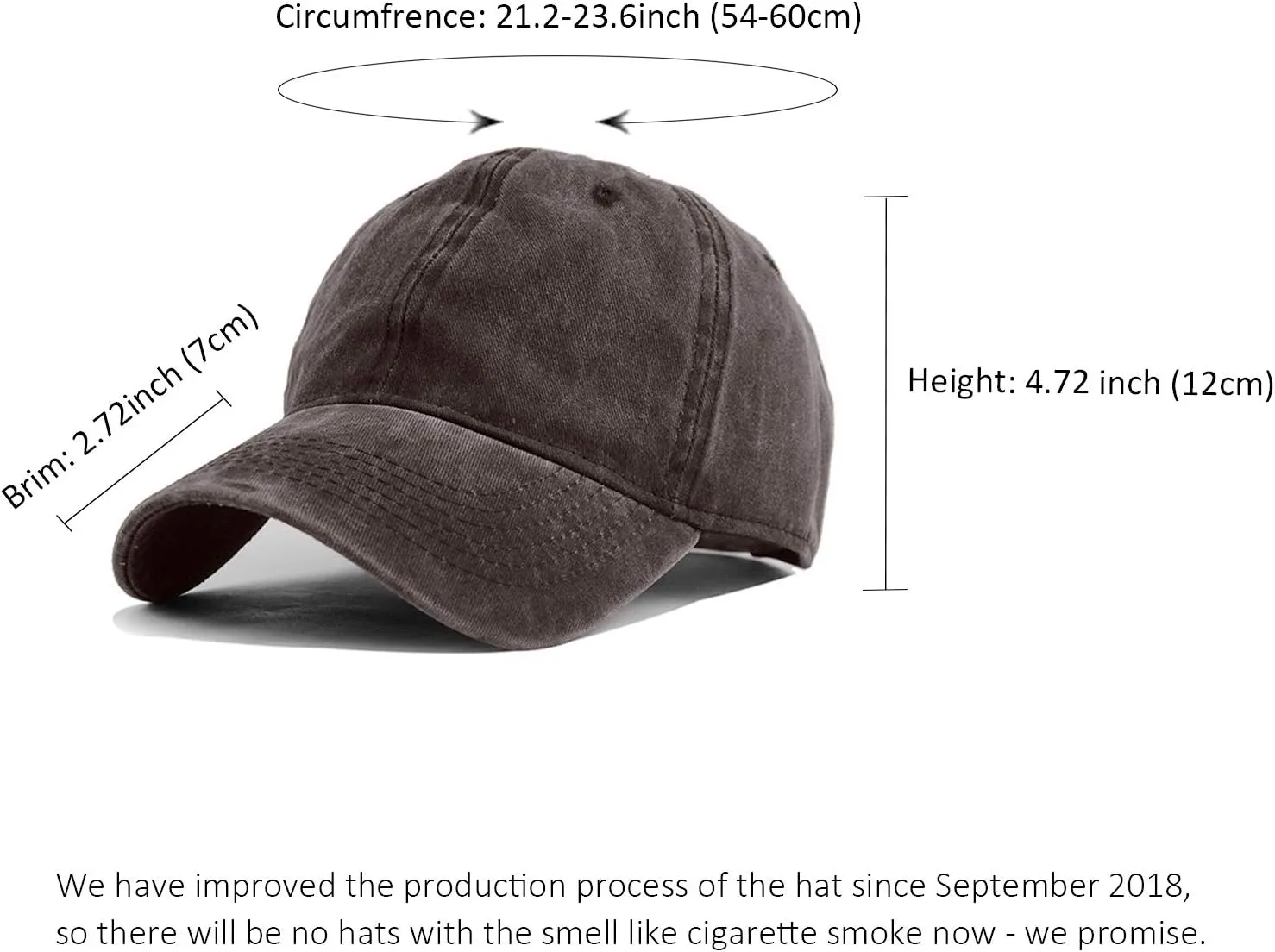 HH HOFNEN Men Women Washed Distressed Twill Cotton Baseball Cap Vintage Adjustable Dad Hat