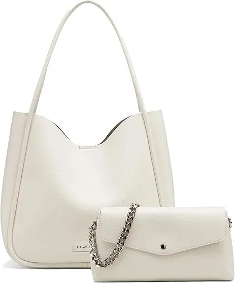 Hobo Purse, Vegan Leather Shoulder Bag, Lightweight Tote Handbag for Women
