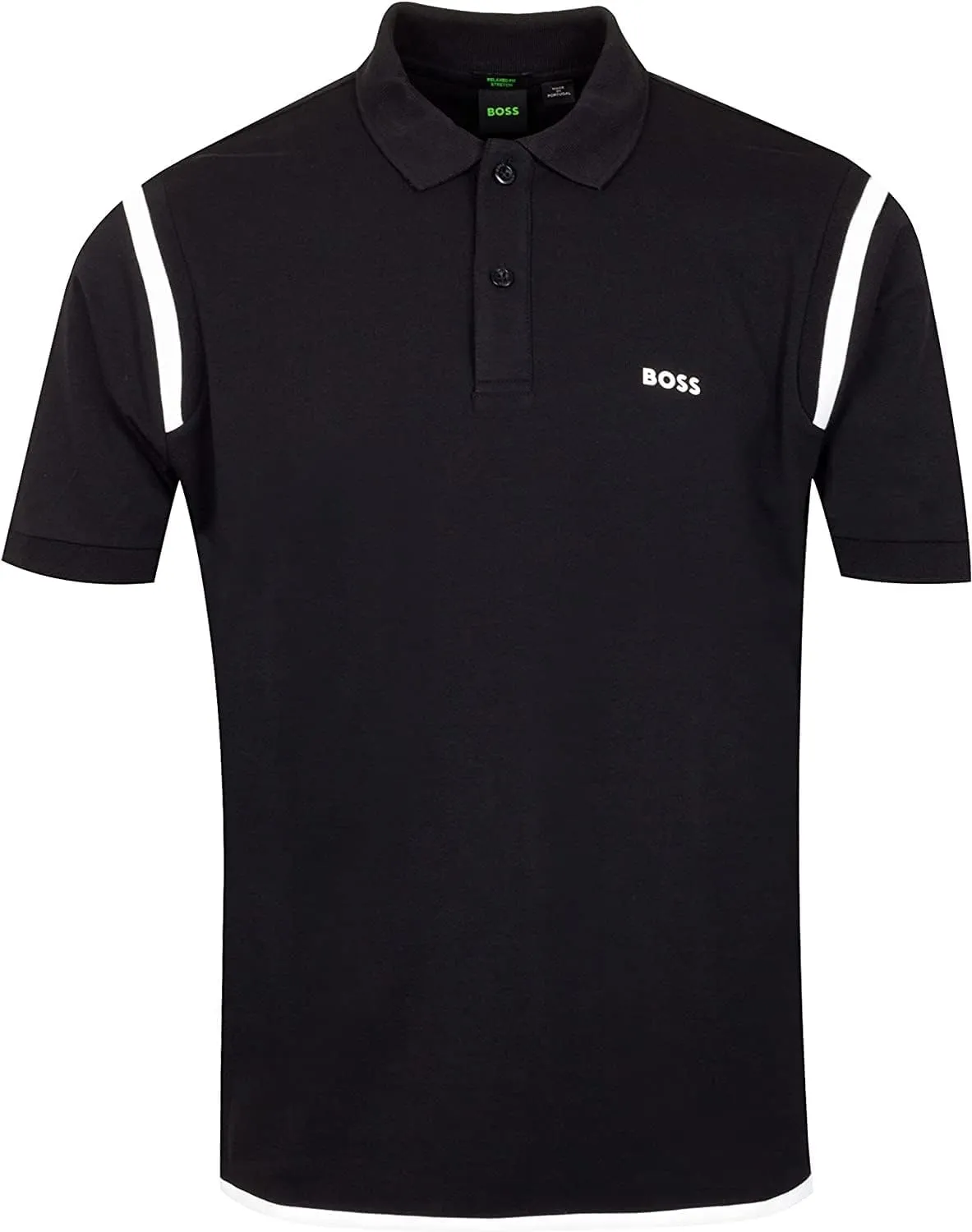Hugo Boss Men's Pirax 1 Black Cotton Short Sleeve Polo T-Shirt