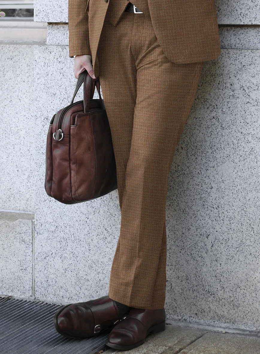 Italian Murano Karilo Brown Wool Linen Silk Suit