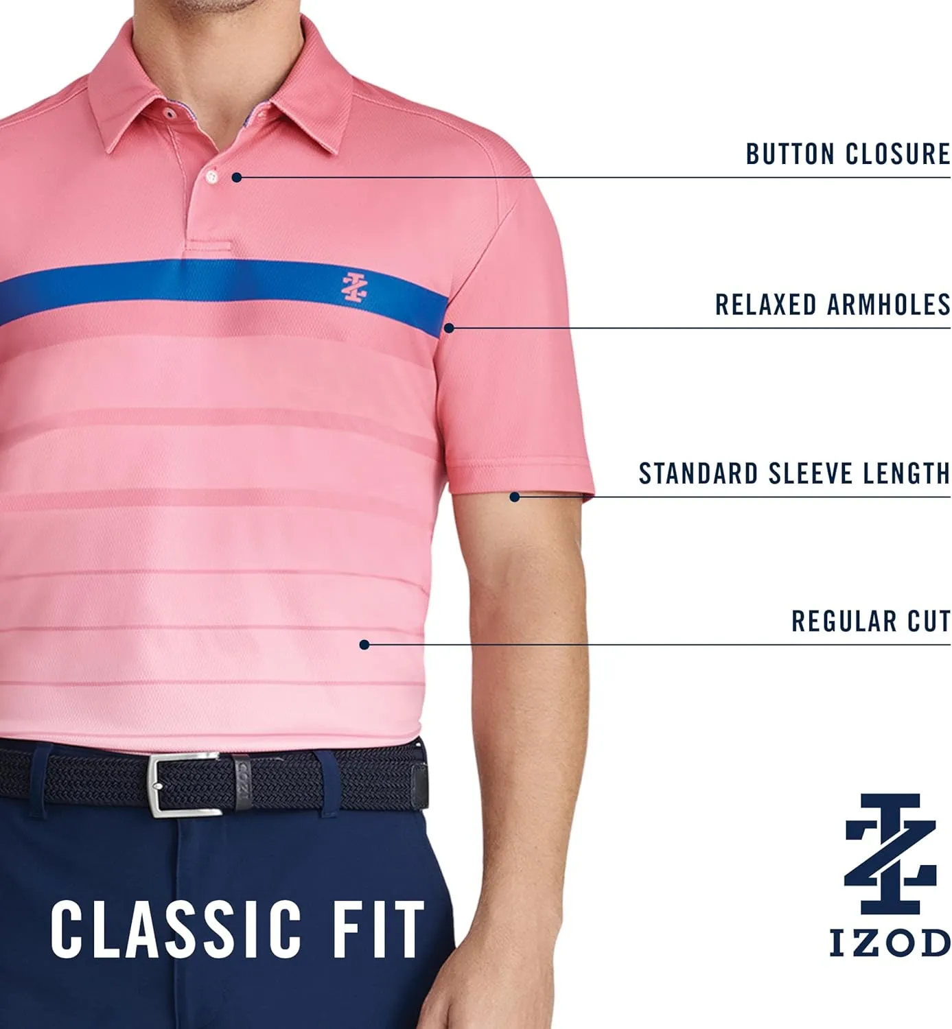 IZOD Men's Swingflex Elite Short Sleeve Golf Polo