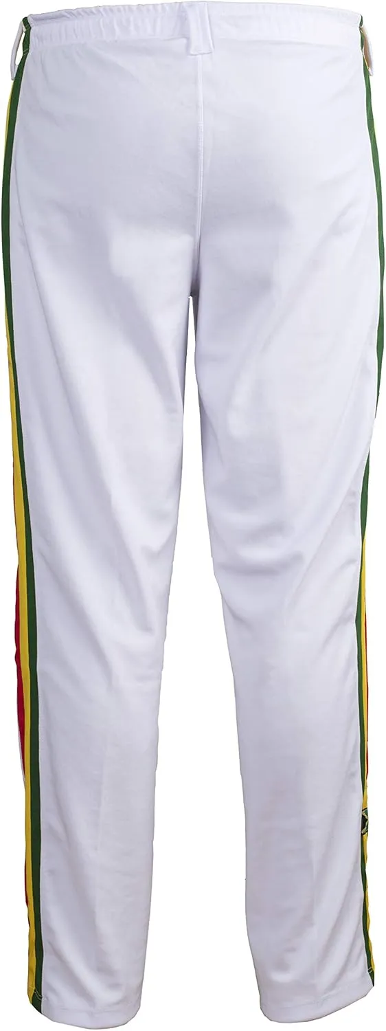 JL Sport Authentic Brazilian Capoeira Martial Arts Pants - Unisex (White with Stripes)