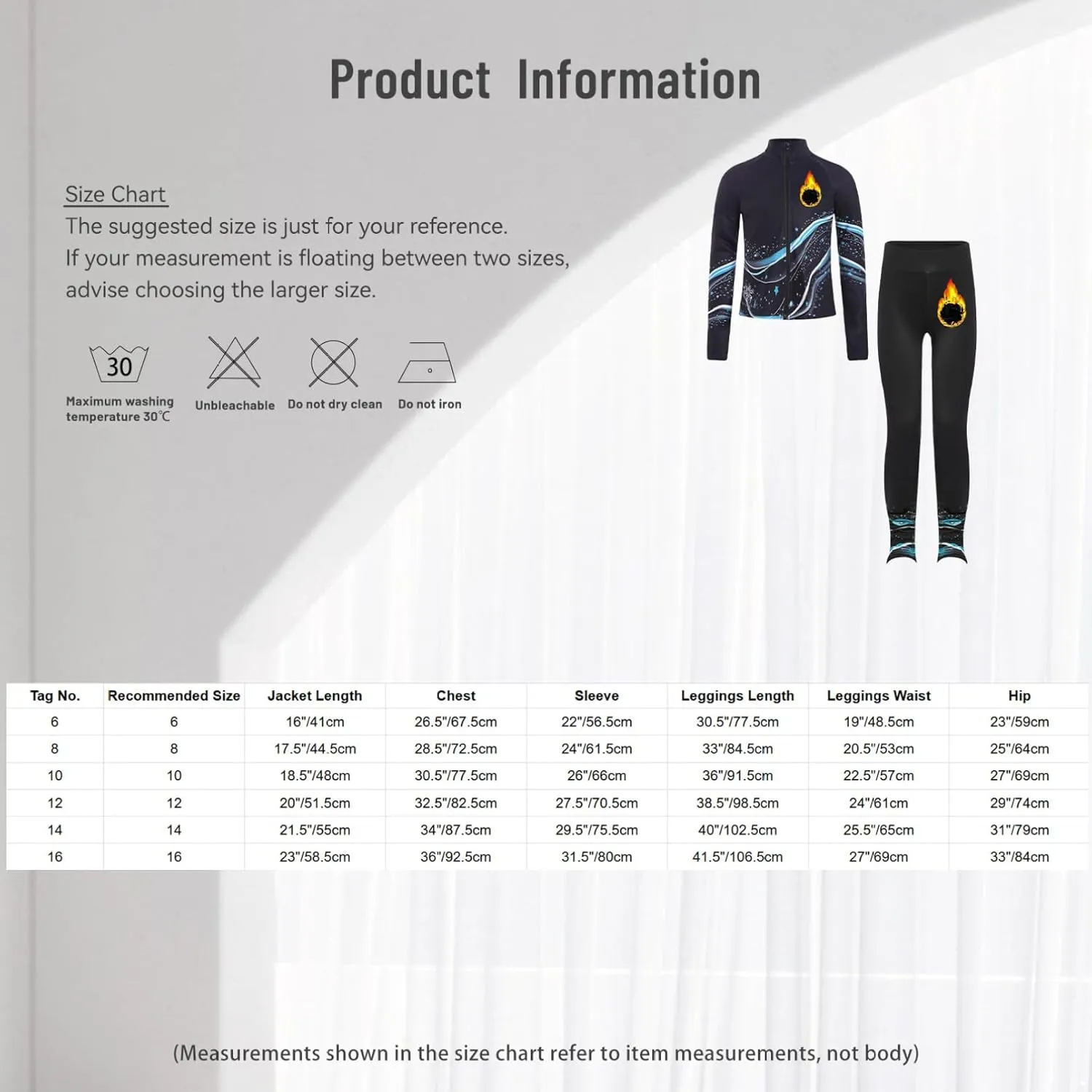 Kids Girls Ice Figure Skating Outfit 2 Piece Gym Workout Training Suit Long Sleeve Zip Sweatshirt and Pants